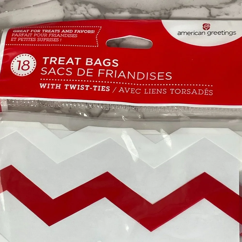Lot of 3 Red White Chevron 18 Pk 5